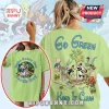 Green tee with Looney Tunes planting trees; reads 'Go Green' & 'Keep it Clean'! 'Make Every Day Earth Day' design version also shown!