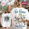 White tee. Looney Tunes planting tree graphic. 'Go Green Keep It Clean' text in blue. Front: 'Make Every Day Earth Day'.!