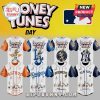 Looney Tunes Day Baseball Jerseys: orange, blue, white. Text: Looney Tunes, Astros, Dodgers, Brewers, Yankees, Los Angeles, Milwaukee.!