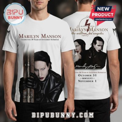 Marilyn Manson 30 Years Anniversary Antichrist Superstar Graphic T-Shirt