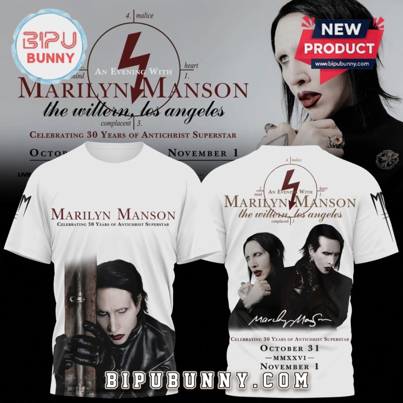 Marilyn Manson 30 Years Anniversary Antichrist Superstar Graphic T-Shirt