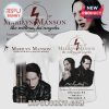 White tee: Marilyn Manson, The Wiltern, Los Angeles. Celebrating 30 Years of Antichrist Superstar. Dark photo print!