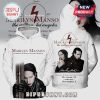 White hoodie with Marilyn Manson graphic, text 'Celebrating 30 Years of Antichrist Superstar' in red!