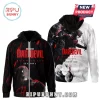 Daredevil hoodie, black/white with 'Daredevil Born Again Season 2' text! Retro comic book style!