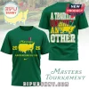 Green tee with 'Masters,' USA map, '2026,' & 'Augusta National Golf Club' text! Back says 'A Tradition Unlike Any Other!'!