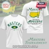 White tee: 'Masters' in green text with Georgia state & flag. Back says 'Sunday in Augusta'. Golf vibes!