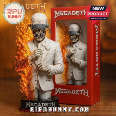 Megadeth Vic Rattlehead in Flames Premium Collectible Bust Statue