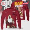 Bam Adebayo Miami Heat red sweatshirt featuring player imagery, name, and logo.!