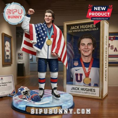 Milano Cortina 2026 Olympics Jack Hughes Gold Medal 3D Statue Figurine