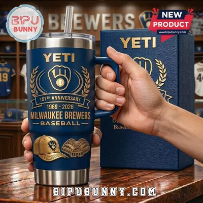 Milwaukee Brewers Anniversary Commemorative 3D Edition Handle Tumbler