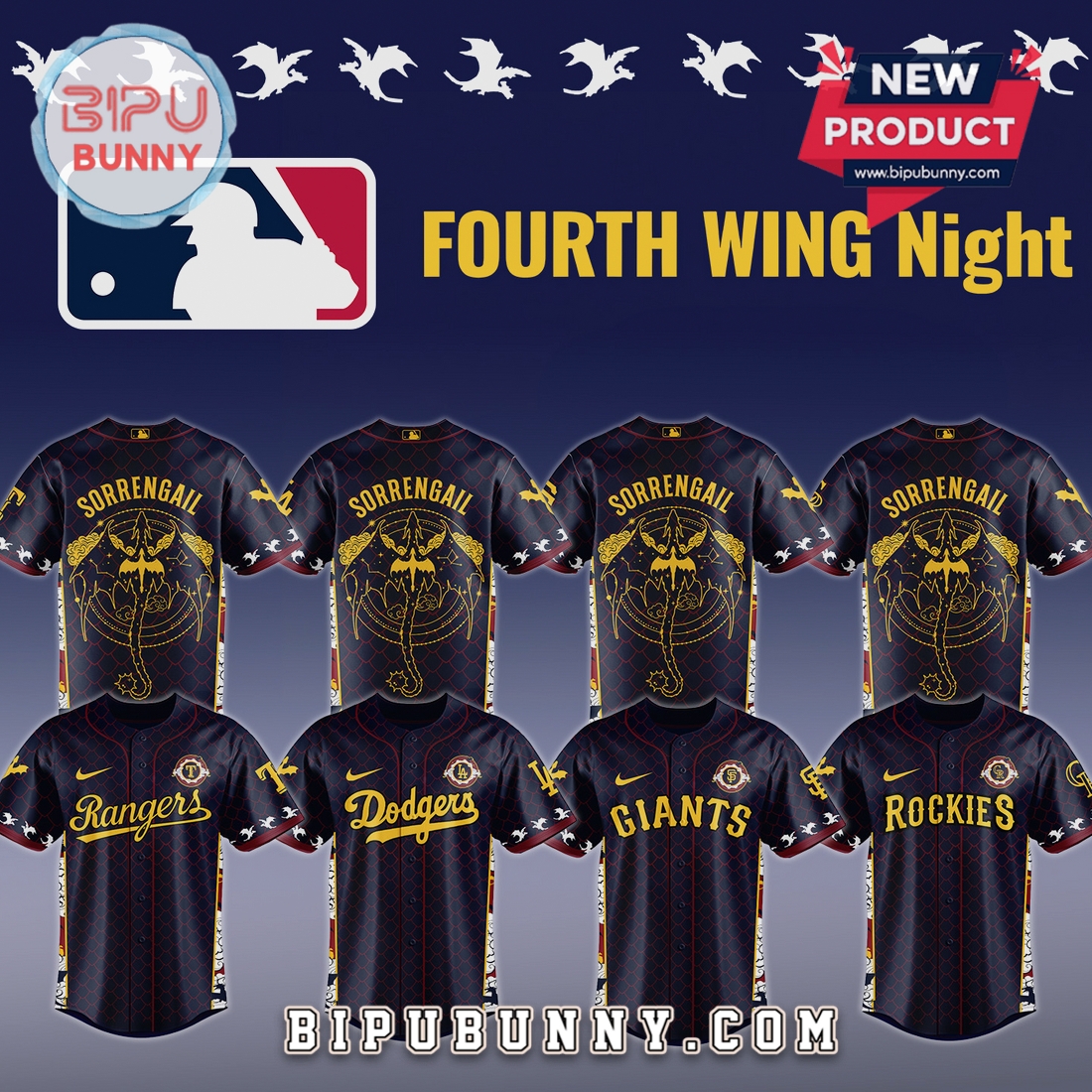 MLB Fourth Wing Baseball Jersey – All Teams Sorrengail Edition MLB Fourth Wing Baseball Jersey – All Teams Sorrengail Edition