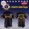 Fourth Wing Night baseball jersey with Rockies logo and dragon design.!