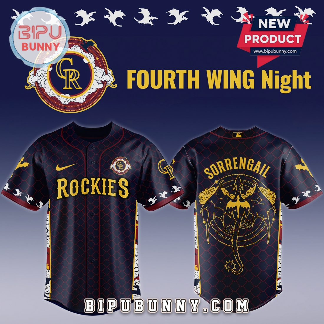 MLB Fourth Wing Baseball Jersey – All Teams Sorrengail Edition MLB Fourth Wing Baseball Jersey – All Teams Sorrengail Edition