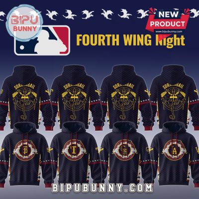 MLB Fourth Wing Sorrengail Graphic Print Fan Apparel Pullover Hoodie