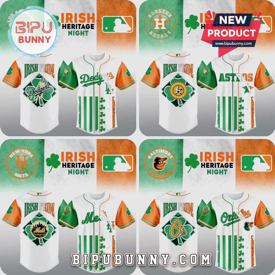 MLB Irish Heritage St. Patrick’s Day Edition Baseball Jersey MLB Irish Heritage St. Patrick’s Day Edition Baseball Jersey