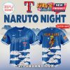 Blue baseball jersey with 'Rangers' & 'Naruto Night' text! Custom name option, anime & baseball mashup design.!