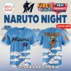 Blue Naruto Night baseball jersey with Miami logo and clouds! Customize with YOUR NAME!