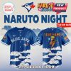 Blue Jays Naruto Night baseball jersey! Features cloud design, 'Blue Jays' and custom name option. Blue, white, and orange color scheme.!