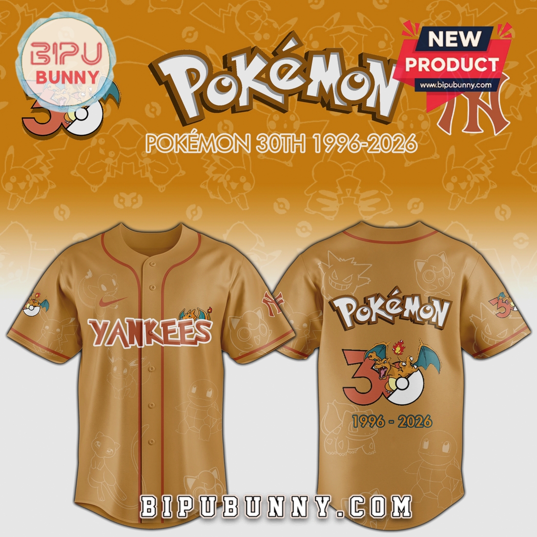 MLB Pokémon 30th Anniversary Charizard Limited Edition Baseball Jersey MLB Pokémon 30th Anniversary Charizard Limited Edition Baseball Jersey