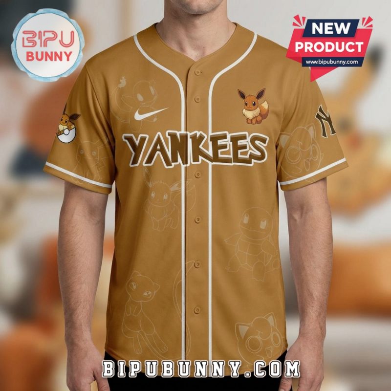 MLB Pokémon 30th Anniversary Eevee Limited Edition Baseball Jersey MLB Pokémon 30th Anniversary Eevee Limited Edition Baseball Jersey