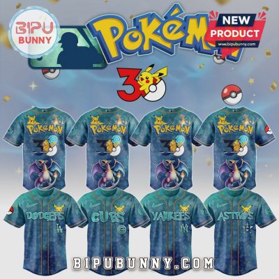 MLB x Pokémon 30th Anniversary Team Limited Edition Baseball Jersey