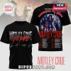 Black Motley Crue tee. 40 Years logo in white, tour dates listed. For metalheads! Rock tee!