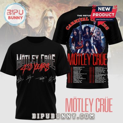 Mötley Crüe 40 Years Carnival of Sins Tour Premium Graphic T-Shirt