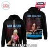 Black hoodie shows Mon Laferte, tour dates, FEMME FATALE. Blue, pink, white colors and retro design!