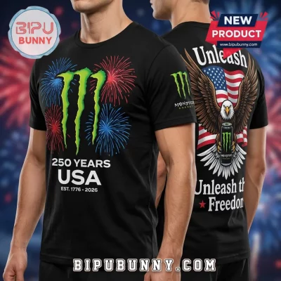 Monster Energy 250 Years USA 2026 Patriotic Eagle 3D T-Shirt