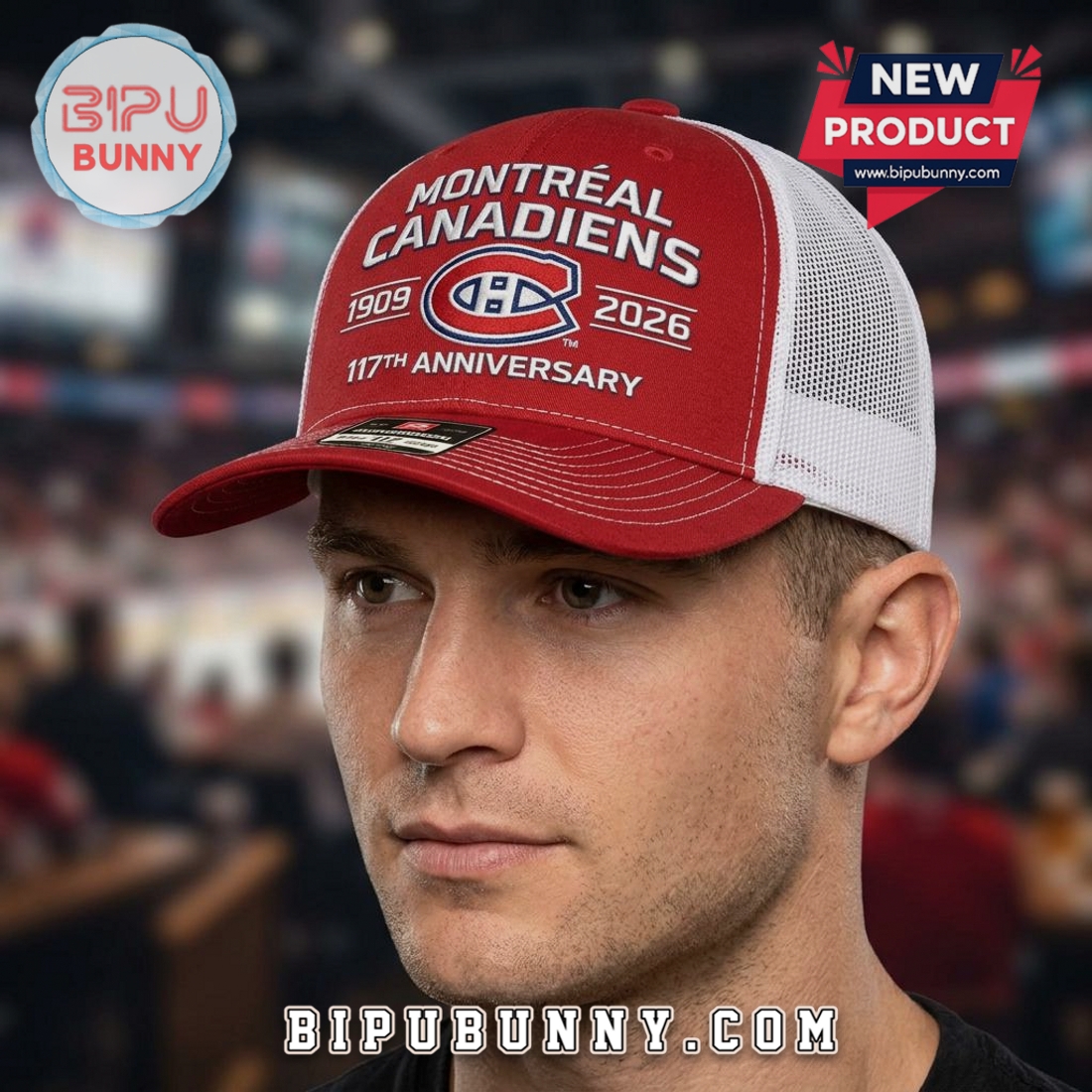 Montreal Canadiens 117th Anniversary 1909-2026 Trucker Hat Montreal Canadiens 117th Anniversary 1909-2026 Trucker Hat