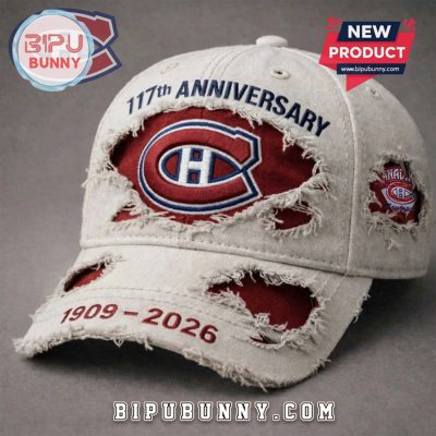 Montreal Canadiens 117th Anniversary Distressed Vintage Baseball Cap