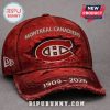 Red hat with Montreal Canadiens logo, distressed style, text 1909-2026!