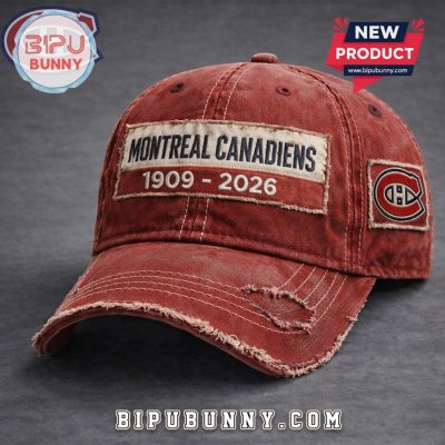Montreal Canadiens 1909-2026 NHL Vintage Distressed Baseball Cap