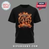 Black tee, Motley Crue 45th Anniversary, fire graphic, since 1981!