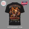 Black tee with retro band Motley Crue, 45th Anniversary text! Rock and Roll graphic tee!