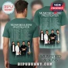 Green tee with Mumford & Sons Prizefighter tour dates and band photo; retro font!
