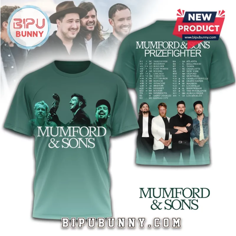 Mumford & Sons Prizefighter Concert Tour Graphic 3D T-Shirt