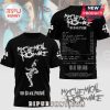 Black tee: My Chemical Romance The Black Parade album. White text, skeleton graphic! Band merch!