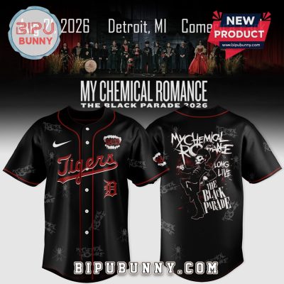 My Chemical Romance Black Parade Detroit Tigers Baseball Jersey