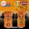 Orange baseball jersey with Texas, Naruto Shippuden mashup! Bold graphics, anime flair.!