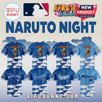 Naruto MLB Team Limited Edition Jersey, Baseball Anime Night Theme Jersey