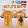 Orange Naruto Night baseball jersey with Blue Jays design! Anime streetwear.!