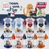 Merchandise featuring 'National Love Your Pet Day' baseball jerseys with team logos and pet illustrations.!