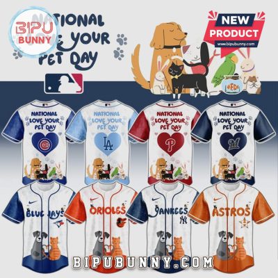 National Love Your Pet Day Baseball Graphic Jersey