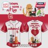 Custom St. Louis Cardinals baseball jersey with a National Love Your Pet Day theme featuring various animals.!