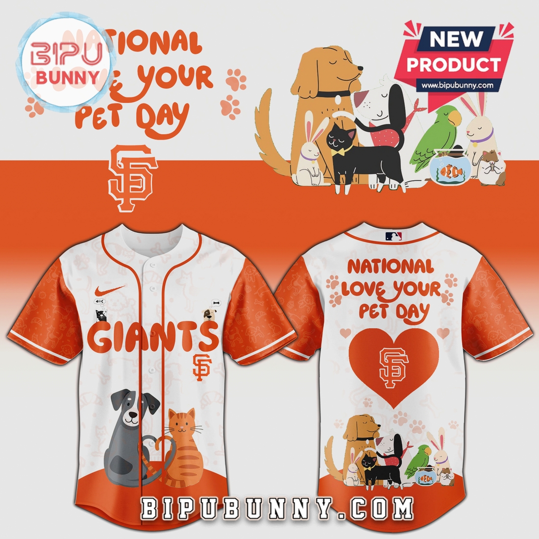 National Love Your Pet Day Baseball Graphic Jersey National Love Your Pet Day Baseball Graphic Jersey