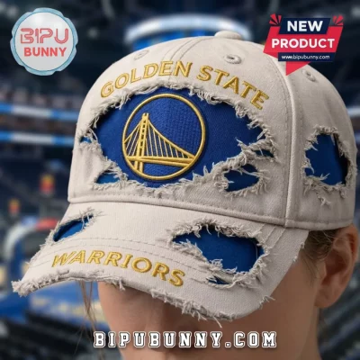 NBA Golden State Warriors Distressed Vintage Torn Baseball Cap