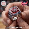 Montreal Canadiens ring! Red gem, silver band. 'Montreal Canadiens' text. 'Toujours Canadien'.!