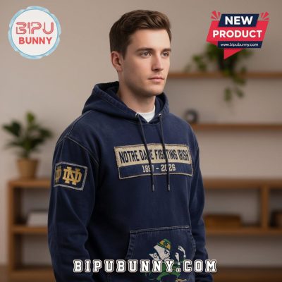 Notre Dame Fighting Irish Vintage Graphic Pullover Hoodie