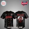 Black baseball jersey with